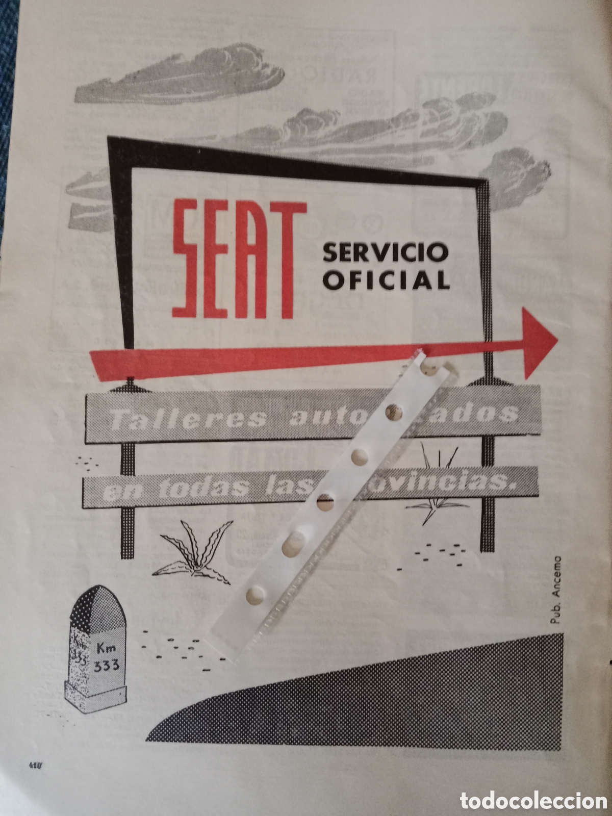 Otros Art&iacute;culos de Coleccionismo en Papel: Publicidad autom&oacute;vil Seat de 1960
