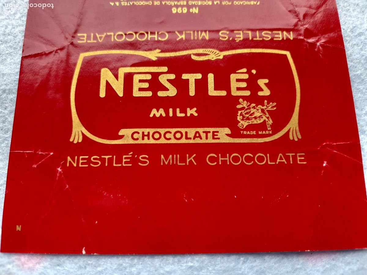 Otros Art&iacute;culos de Coleccionismo en Papel: Cubierta Chocolates Nestl&eacute; Antigua.