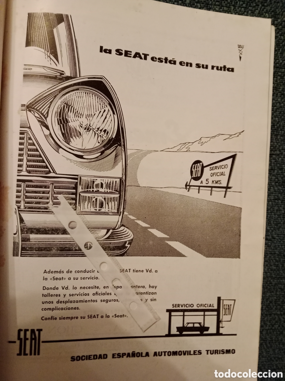 Otros Art&iacute;culos de Coleccionismo en Papel: Publicidad autom&oacute;vil Seat de 1961