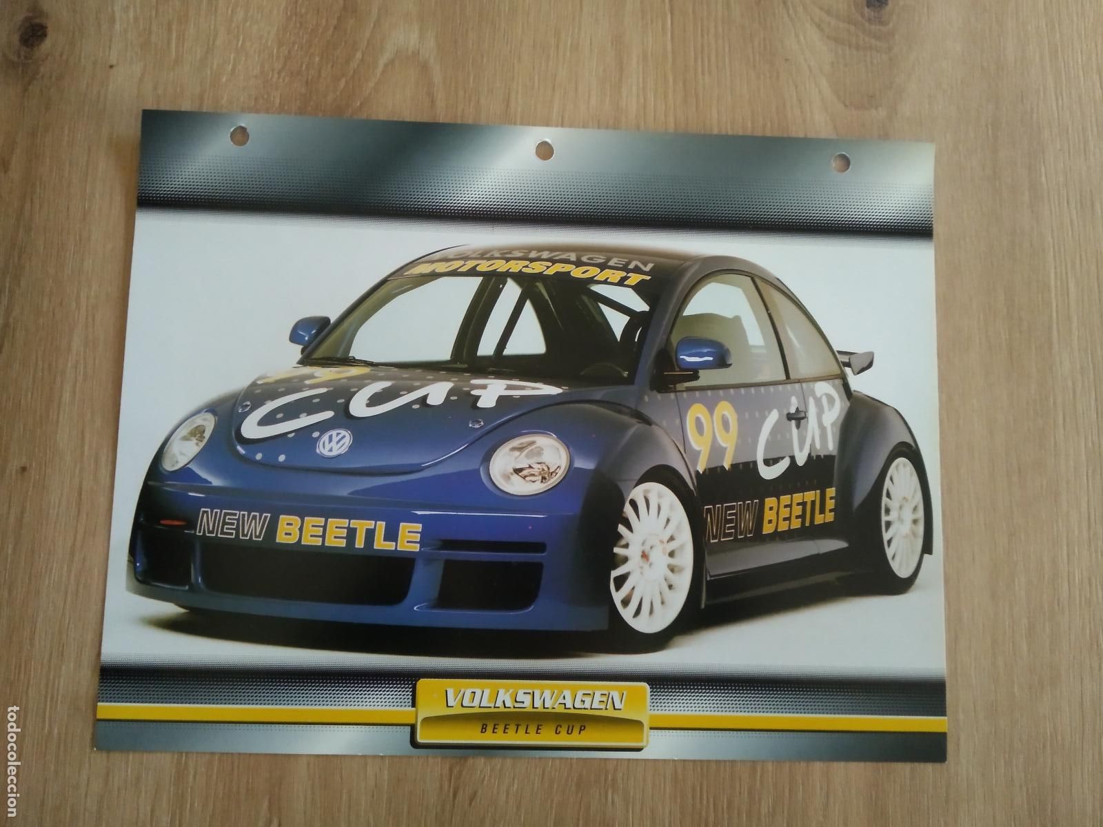 Otros Art&iacute;culos de Coleccionismo en Papel: LAMINA AUTOMOVILES DE ENSUE&Ntilde;O COLLECTION DE PLANETA DE AGOSTINI VOLKSWAGEN BEETLE CUP