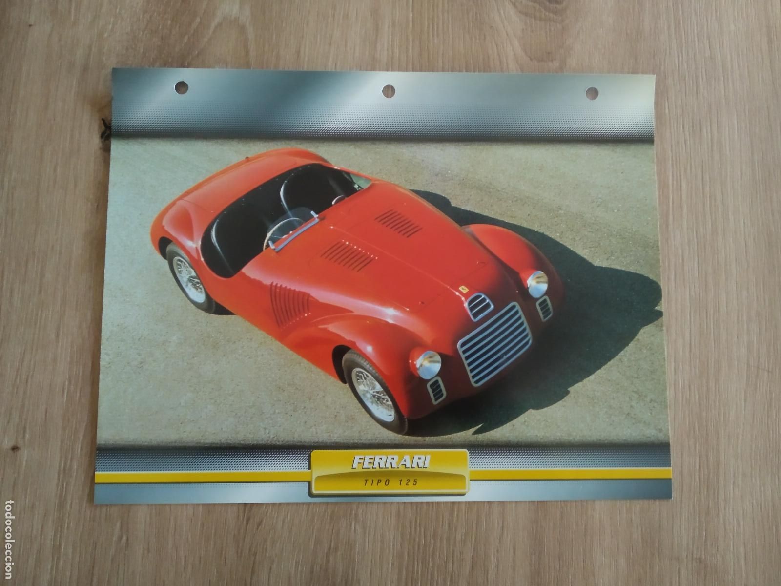 Otros art&iacute;culos de coleccionismo en papel: LAMINA AUTOMOVILES DE ENSUE&Ntilde;O COLLECTION DE PLANETA DE AGOSTINI FERRARI TIPO 125