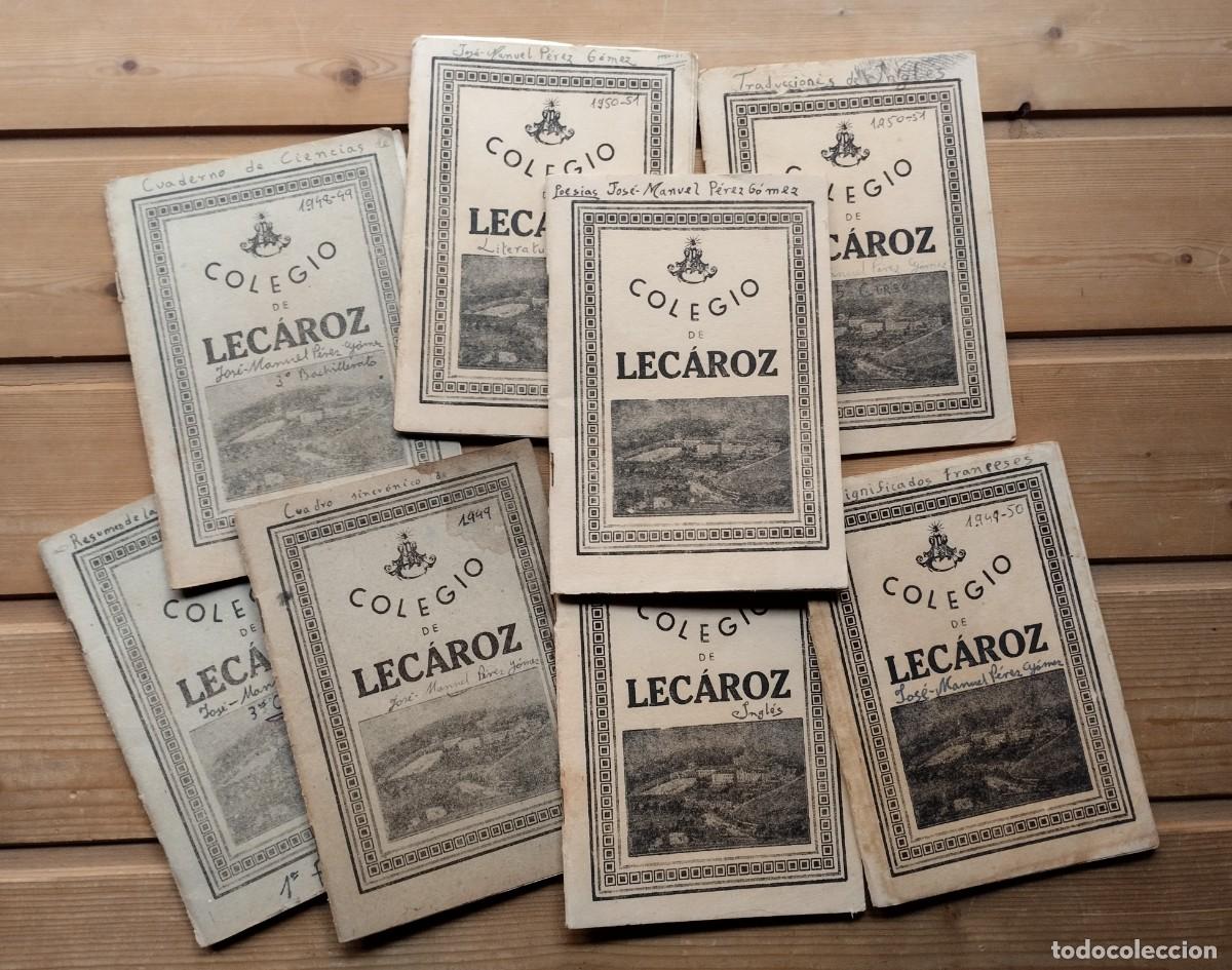Otros Art&iacute;culos de Coleccionismo en Papel: Lote de cuadernos antiguos de estudios del Colegio de Lecaroz (Navarra). A&ntilde;os 1948-1951