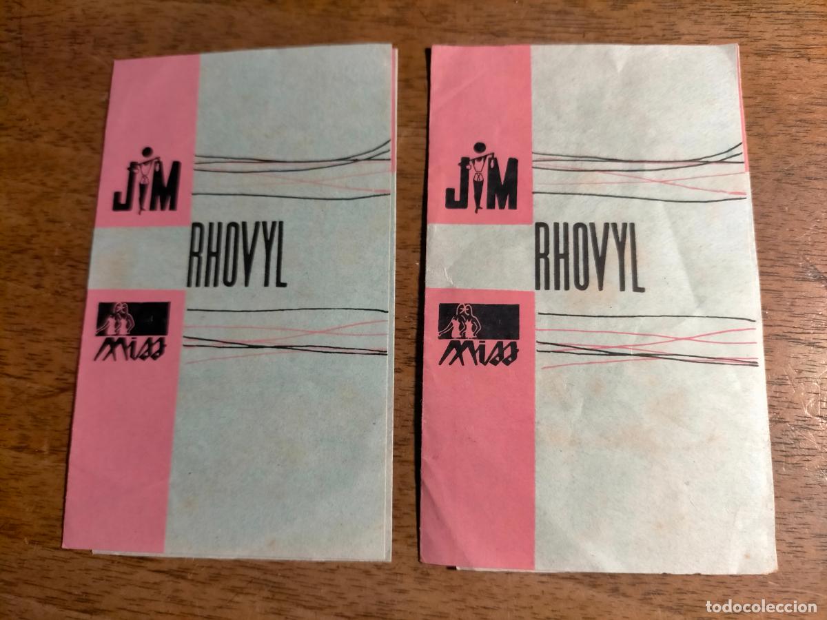 Otros Art&iacute;culos de Coleccionismo en Papel: 1u Tarjeta folleto publicitario damos las gracias Jumel Sedalina Rhovil tejidos JM miss folleto