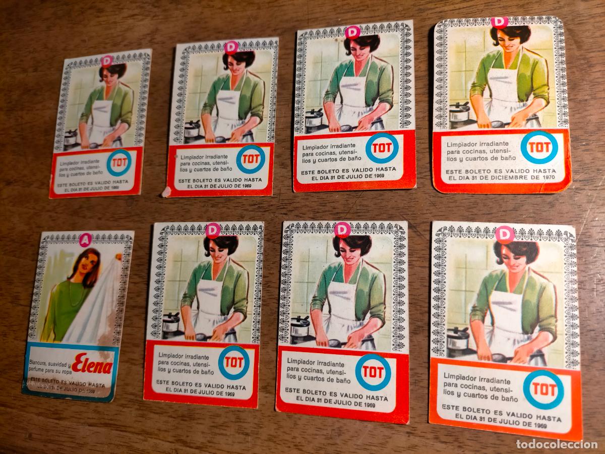 Outros artigos de papel: Lote tarjetas boletos boleto limpiador irradiante para cocinas TOT Elena suavidad perfume a&ntilde;os 50