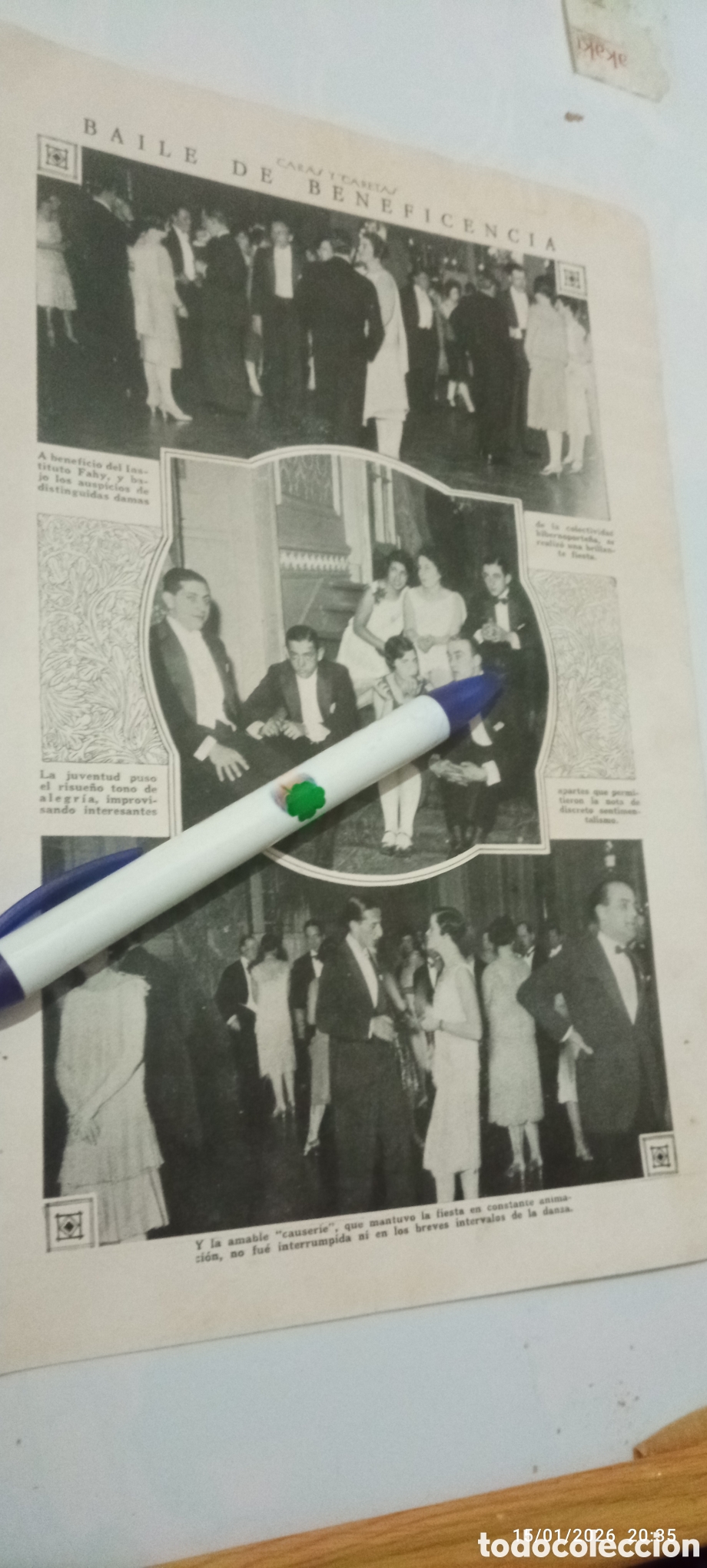 Otros Art&iacute;culos de Coleccionismo en Papel: RECORTE 1927 - BAILE DE BENEFICENCIA - INSTITUTO PONCE - COLECTIVIDAD LIBANO-ESPA&Ntilde;OLA -
