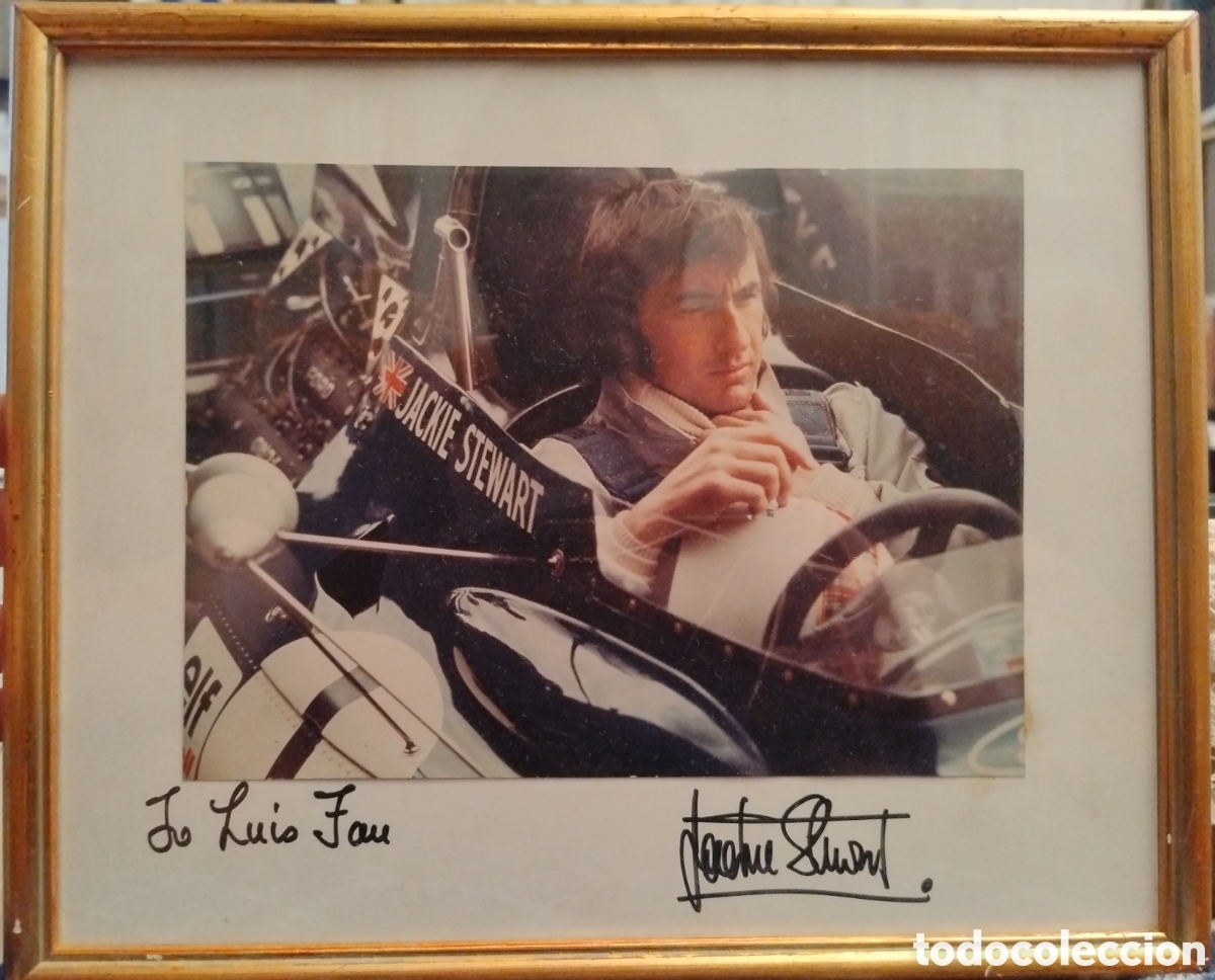 Otros art&iacute;culos de coleccionismo en papel: Fotograf&iacute;a dedicada y firmada por el piloto de F1 Jackie Stewart