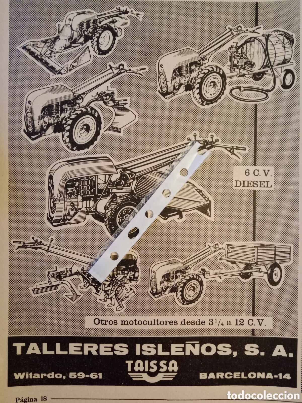 Outros artigos de papel: Publicidad motocultores Taissa Staub de 1966