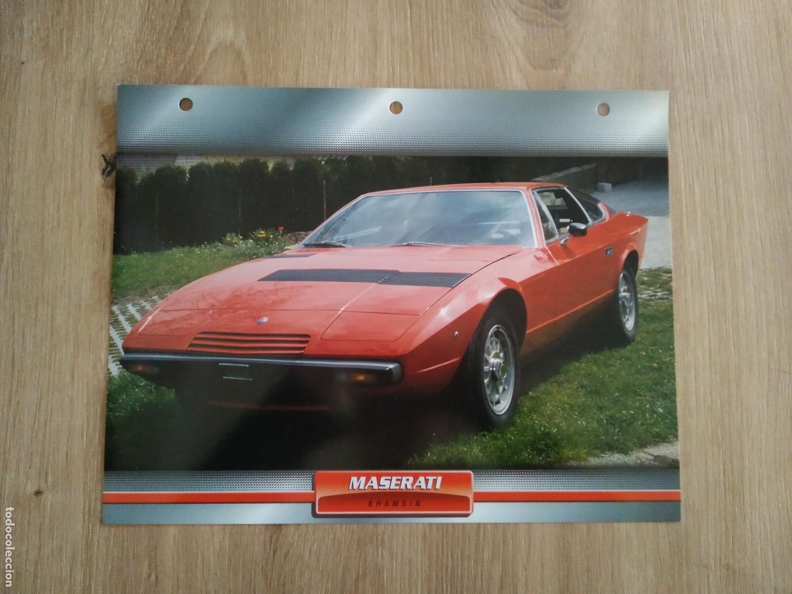 Otros art&iacute;culos de coleccionismo en papel: LAMINA AUTOMOVILES DE ENSUE&Ntilde;O COLLECTION DE PLANETA DE AGOSTINI MASERATI KHAMSIN