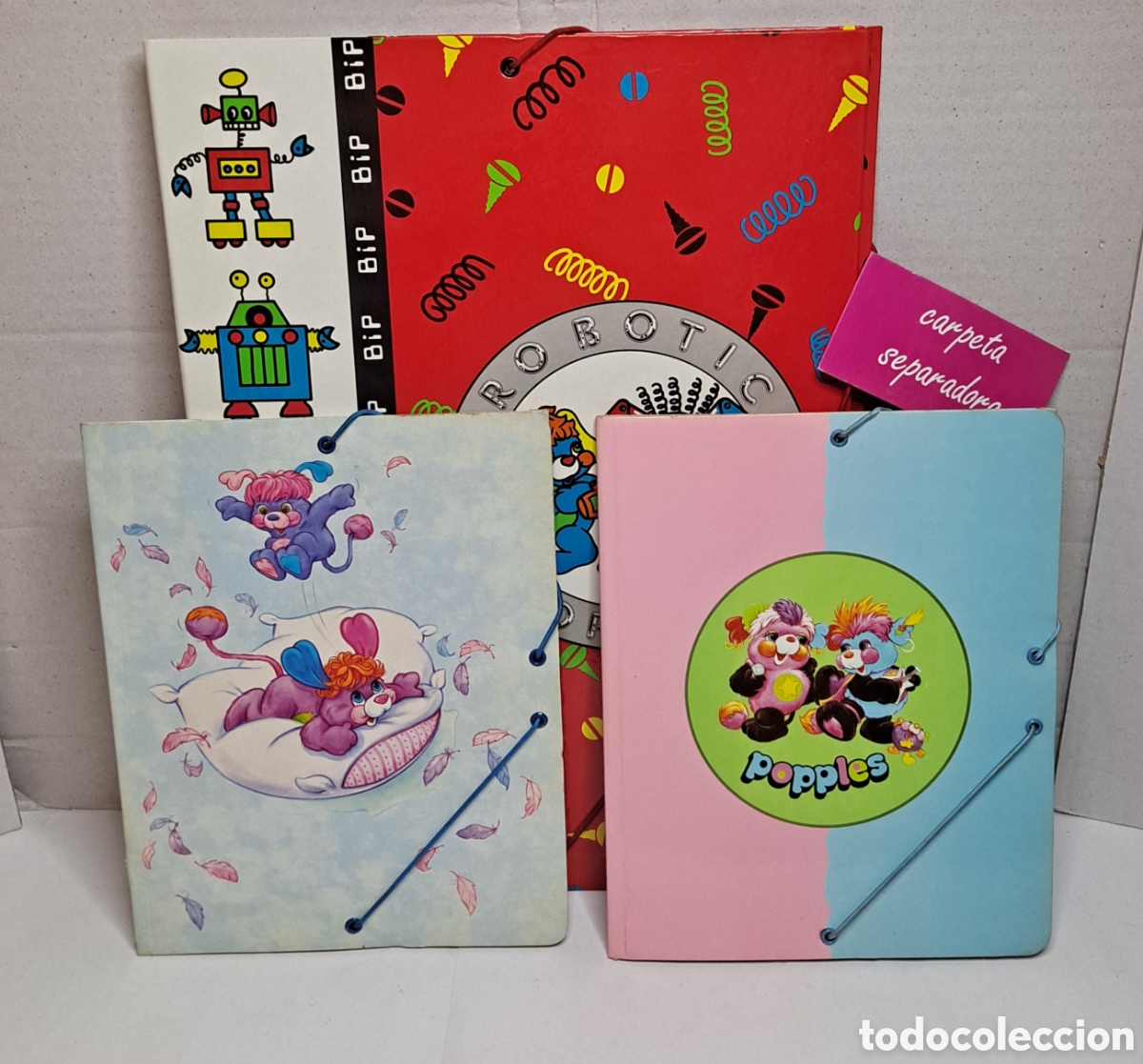 Otros Art&iacute;culos de Coleccionismo en Papel: LOTE 3 CARPETAS POPPLES. NUEVAS. DIS2. SIN ESTRENAR. DISDOS. 36X 26 CM. 23 X 18 CM.