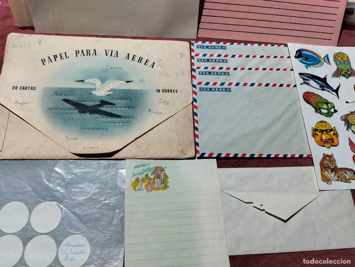 Sammelleidenschaft Andere Papierartikel: Lote papel para cartas antiguo para via aerea la gaviota pegatinas sobres a&ntilde;os 90