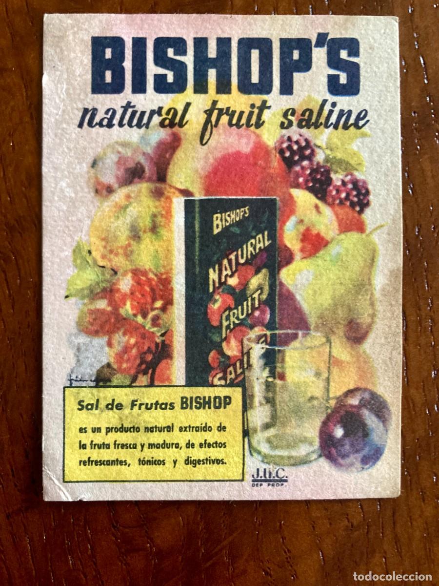 Otros Art&iacute;culos de Coleccionismo en Papel: Tarjeta control de peso beb&eacute; - Publicidad sal de frutas BISHOP, Bishop's natural fruit saline, 1963