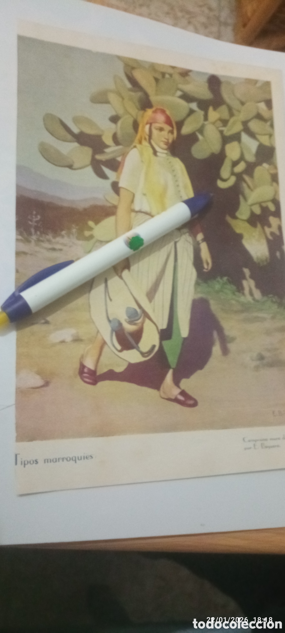 Sammelleidenschaft Andere Papierartikel: RECORTE 1935 L&Aacute;MINA ARTE TIPOS MARROQU&Iacute;ES CAMPESINA MORA CHUMBERAS