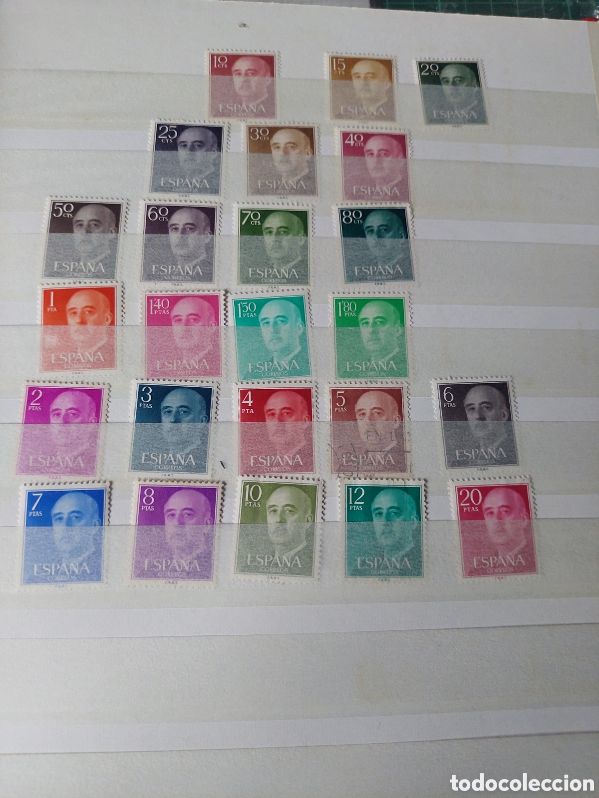 Collectionnisme Papier divers: ESPA&Ntilde;A ESTADO ESPA&Ntilde;OL SELLOS FRANCISCO FRANCO