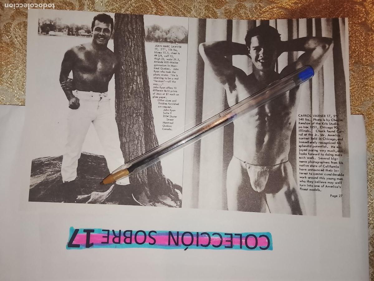 Collectionnisme Papier divers: hoja tematica gay artistica fotografica o comic hombre erotico desnudos culturismo homo sexo EROTICA
