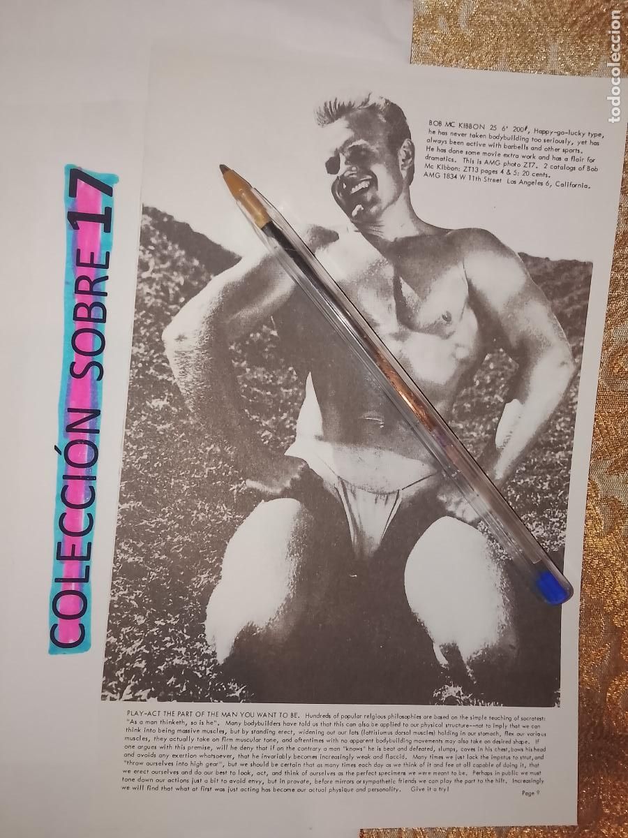 Sammelleidenschaft Andere Papierartikel: hoja tematica gay artistica fotografica o comic hombre erotico desnudos culturismo homo sexo EROTICA