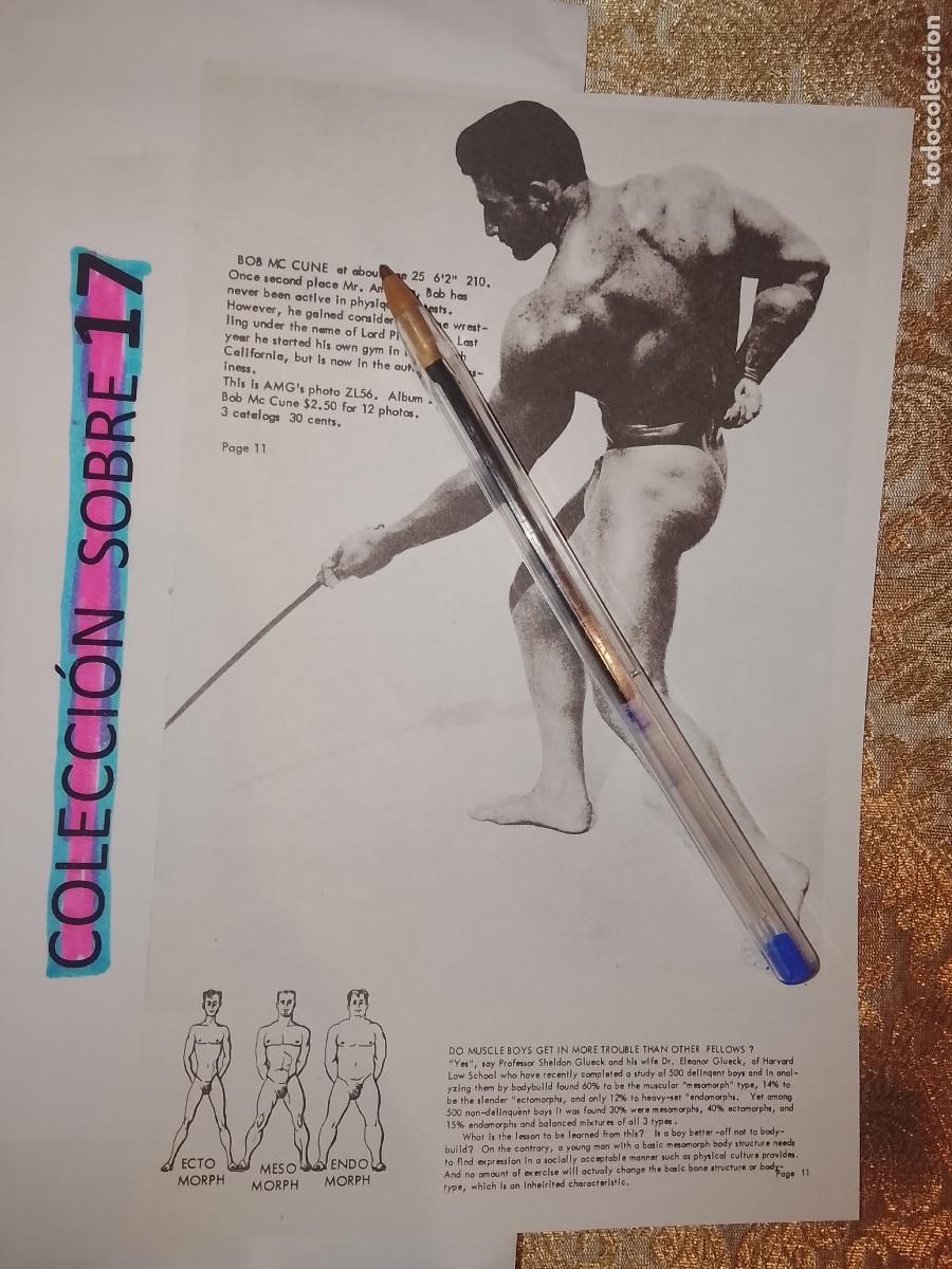 Collectionnisme Papier divers: hoja tematica gay artistica fotografica o comic hombre erotico desnudos culturismo homo sexo EROTICA