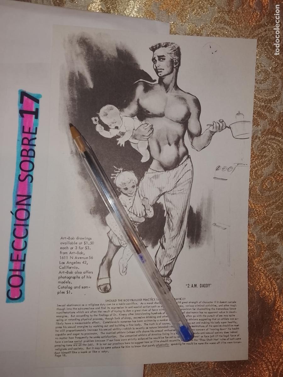 Sammelleidenschaft Andere Papierartikel: hoja tematica gay artistica fotografica o comic hombre erotico desnudos culturismo homo sexo EROTICA
