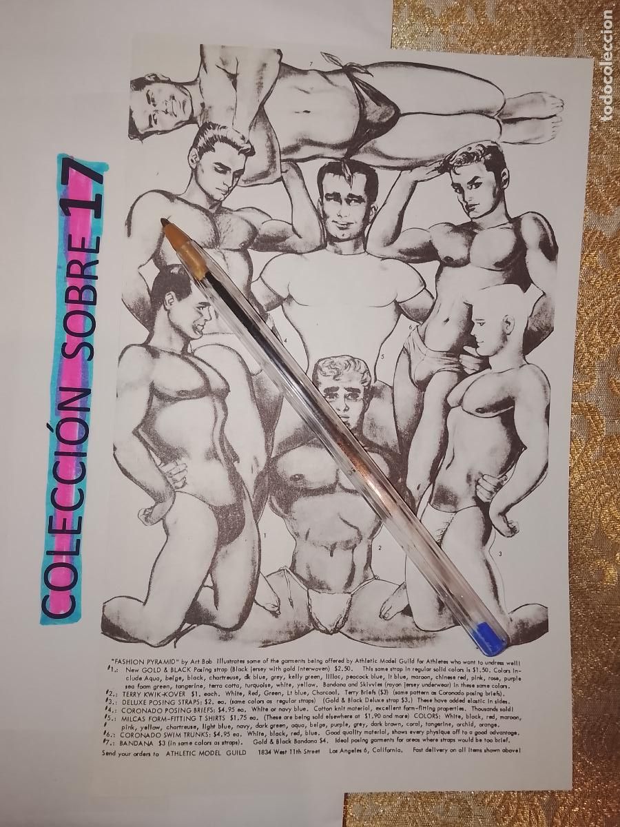 Sammelleidenschaft Andere Papierartikel: hoja tematica gay artistica fotografica o comic hombre erotico desnudos culturismo homo sexo EROTICA