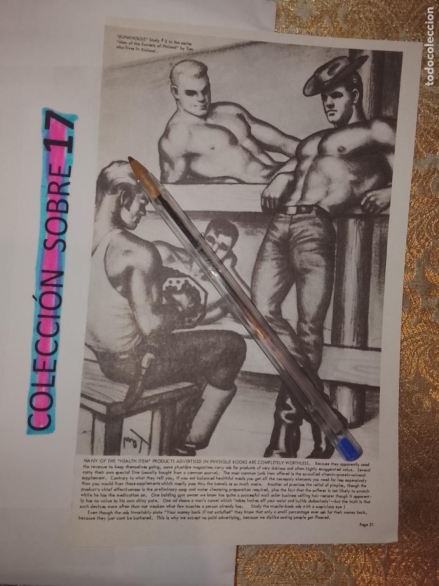 Outros artigos de papel: hoja tematica gay artistica fotografica o comic hombre erotico desnudos culturismo homo sexo EROTICA