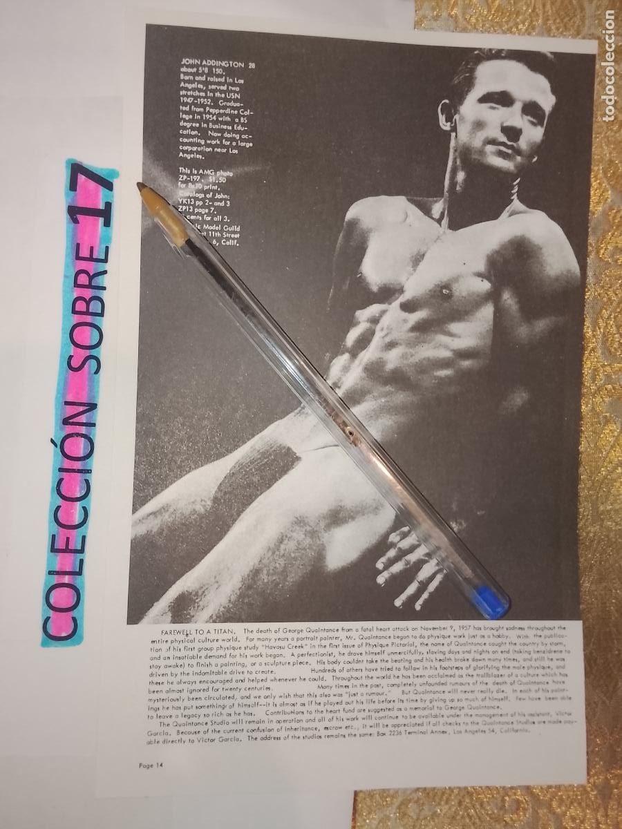 Collectionnisme Papier divers: hoja tematica gay artistica fotografica o comic hombre erotico desnudos culturismo homo sexo EROTICA