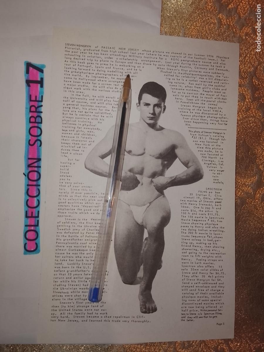 Collectionnisme Papier divers: hoja tematica gay artistica fotografica o comic hombre erotico desnudos culturismo homo sexo EROTICA