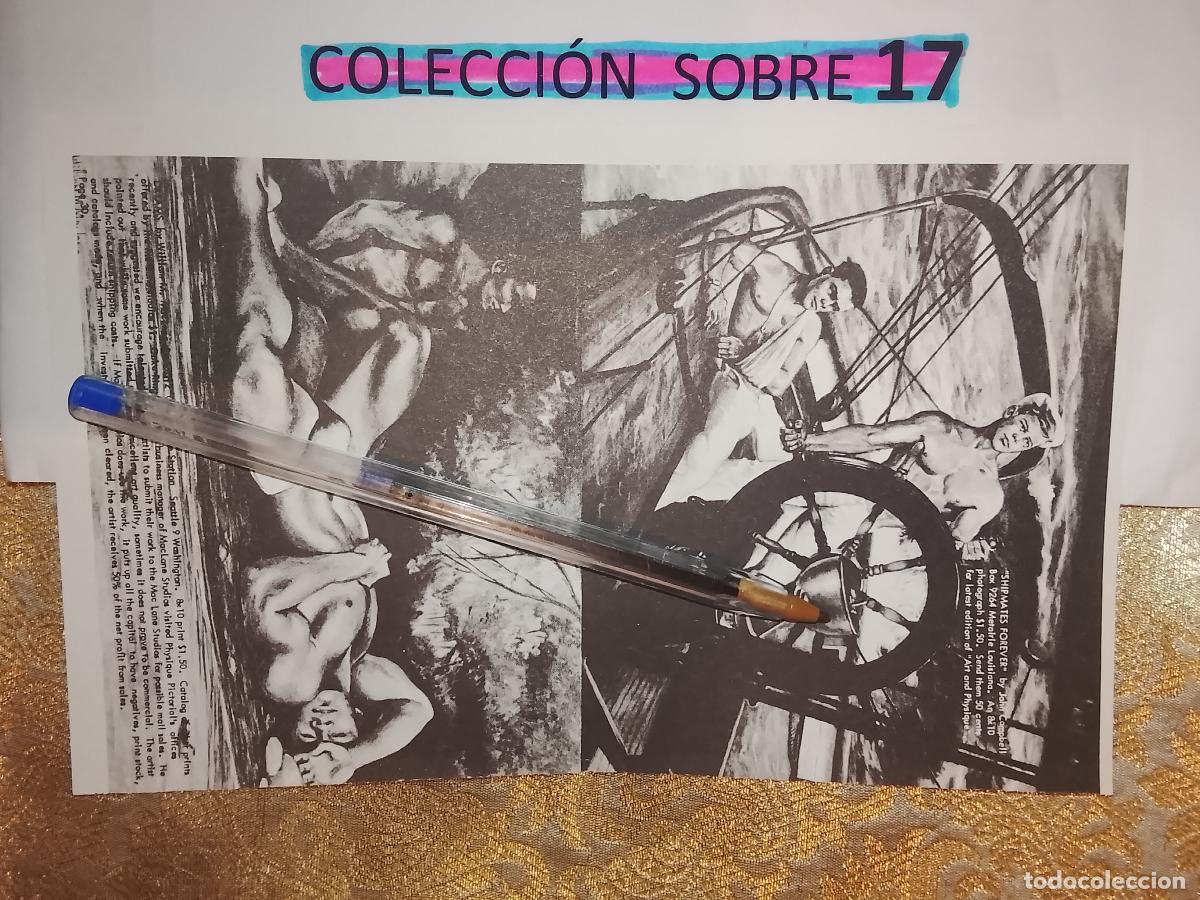 Collectionnisme Papier divers: hoja tematica gay artistica fotografica o comic hombre erotico desnudos culturismo homo sexo EROTICA