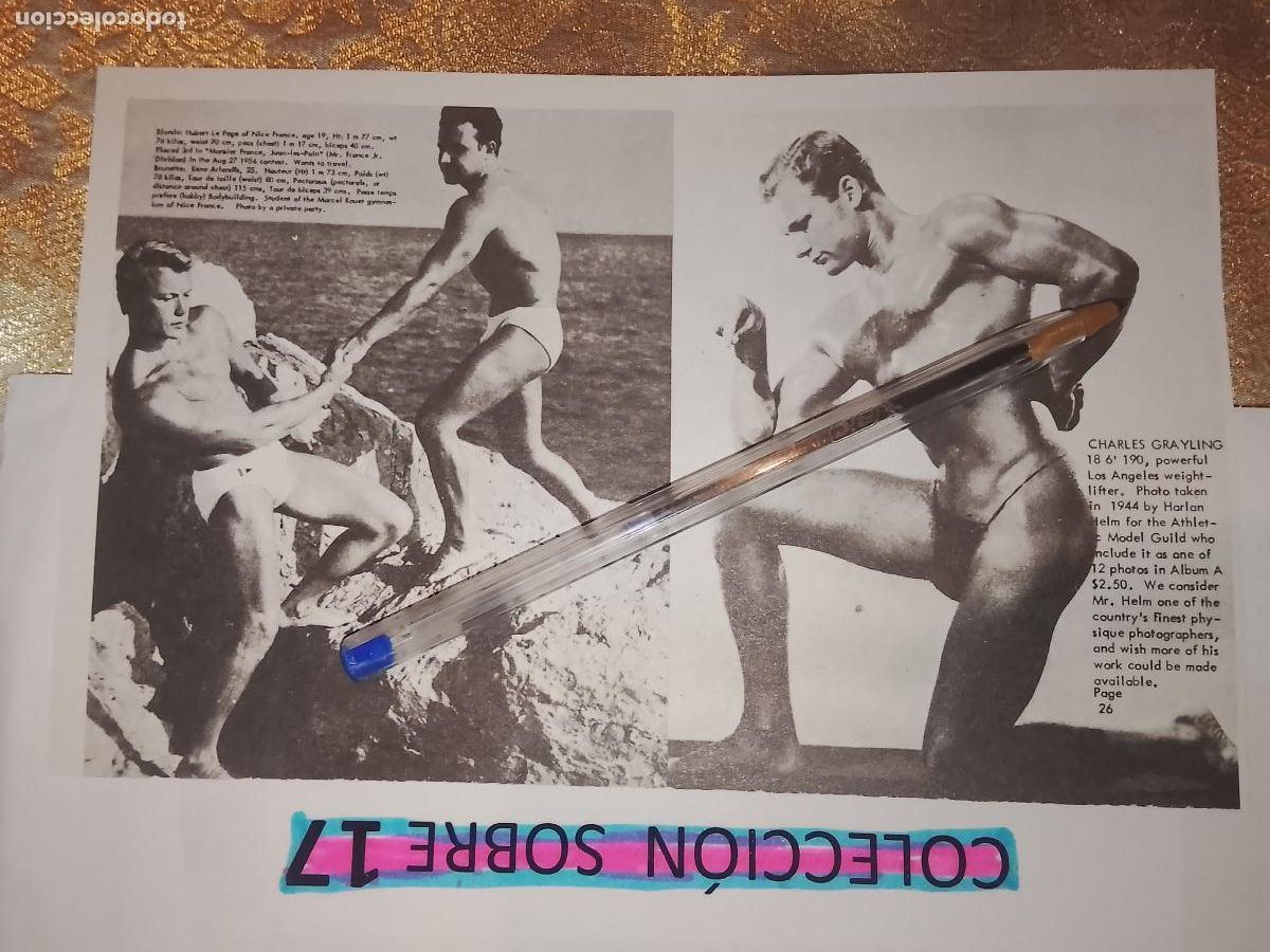 Collectionnisme Papier divers: hoja tematica gay artistica fotografica o comic hombre erotico desnudos culturismo homo sexo EROTICA