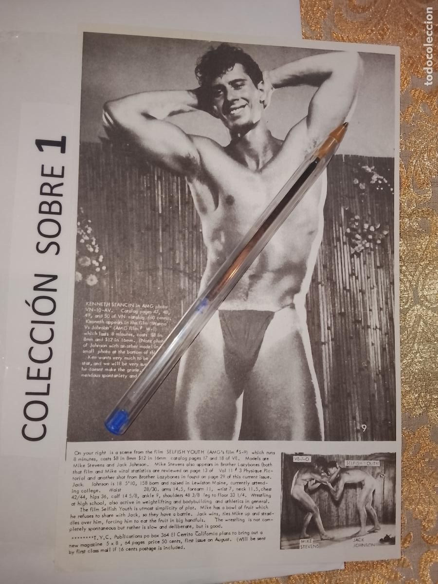 Collectionnisme Papier divers: hoja tematica gay artistica fotografica o comic hombre erotico desnudos culturismo homo sexo EROTICA
