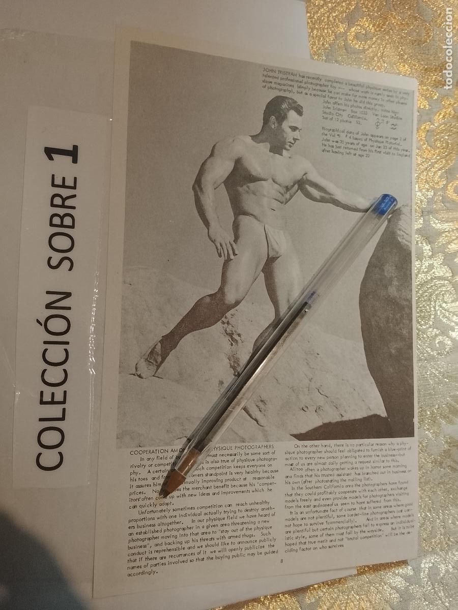 Collectionnisme Papier divers: hoja tematica gay artistica fotografica o comic hombre erotico desnudos culturismo homo sexo EROTICA