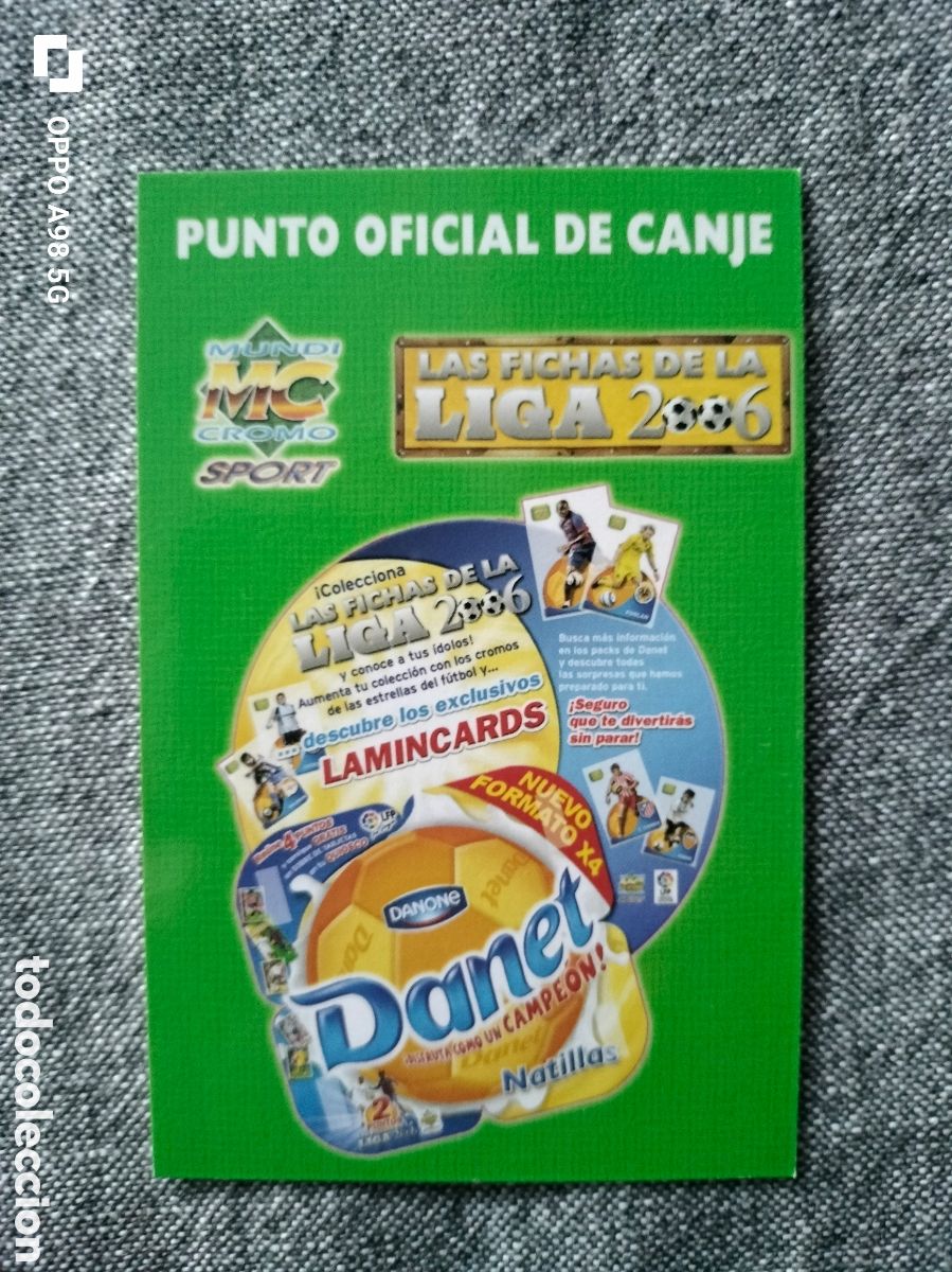 Otros Art&iacute;culos de Coleccionismo en Papel: Tarjeta punto oficial de canje Mundicromo 2006 liga temporada 2005 2006 05 06