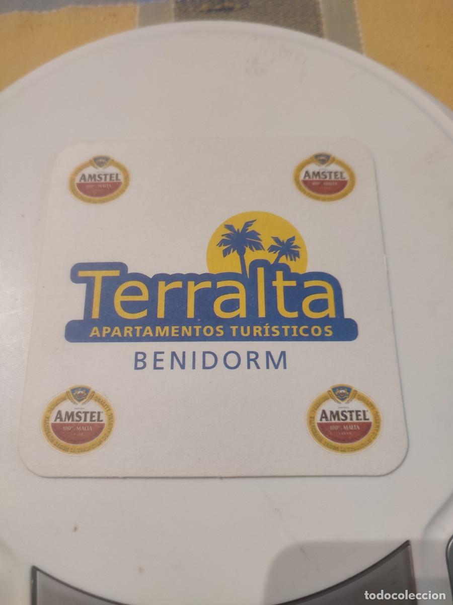 Otros Art&iacute;culos de Coleccionismo en Papel: POSAVASOS APARTAMENTOS TERRALTA-BENIDORM-ALICANTE-CERVEZA AMSTEL