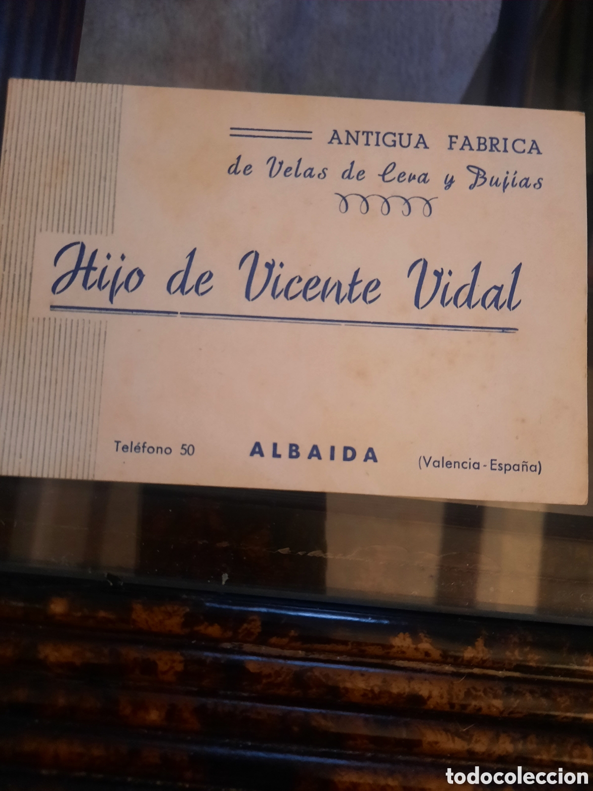 Otros Art&iacute;culos de Coleccionismo en Papel: Tarjeta de antigua f&aacute;brica de velas de cera y buj&iacute;as . Hijo de Vicente Vidal