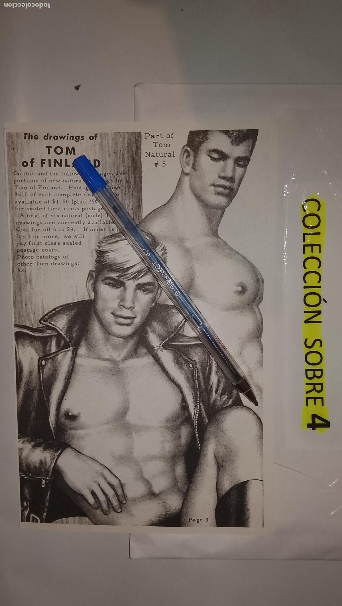 Collectionnisme Papier divers: hoja tematica gay artistica fotografica o comic hombre erotico desnudos culturismo homo sexo EROTICA