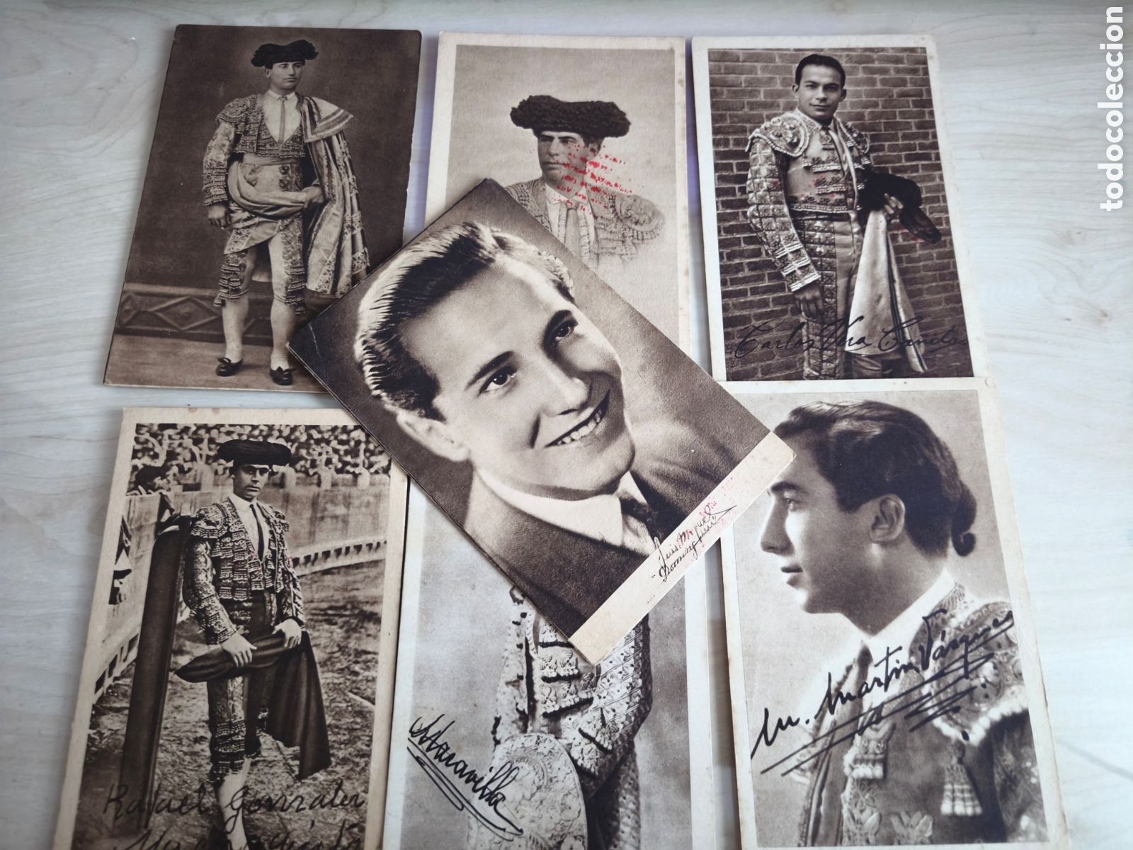 Otros Art&iacute;culos de Coleccionismo en Papel: Siete fichas taurinas Bienvenida, Machaquito, Lagartijo, etc. 1945