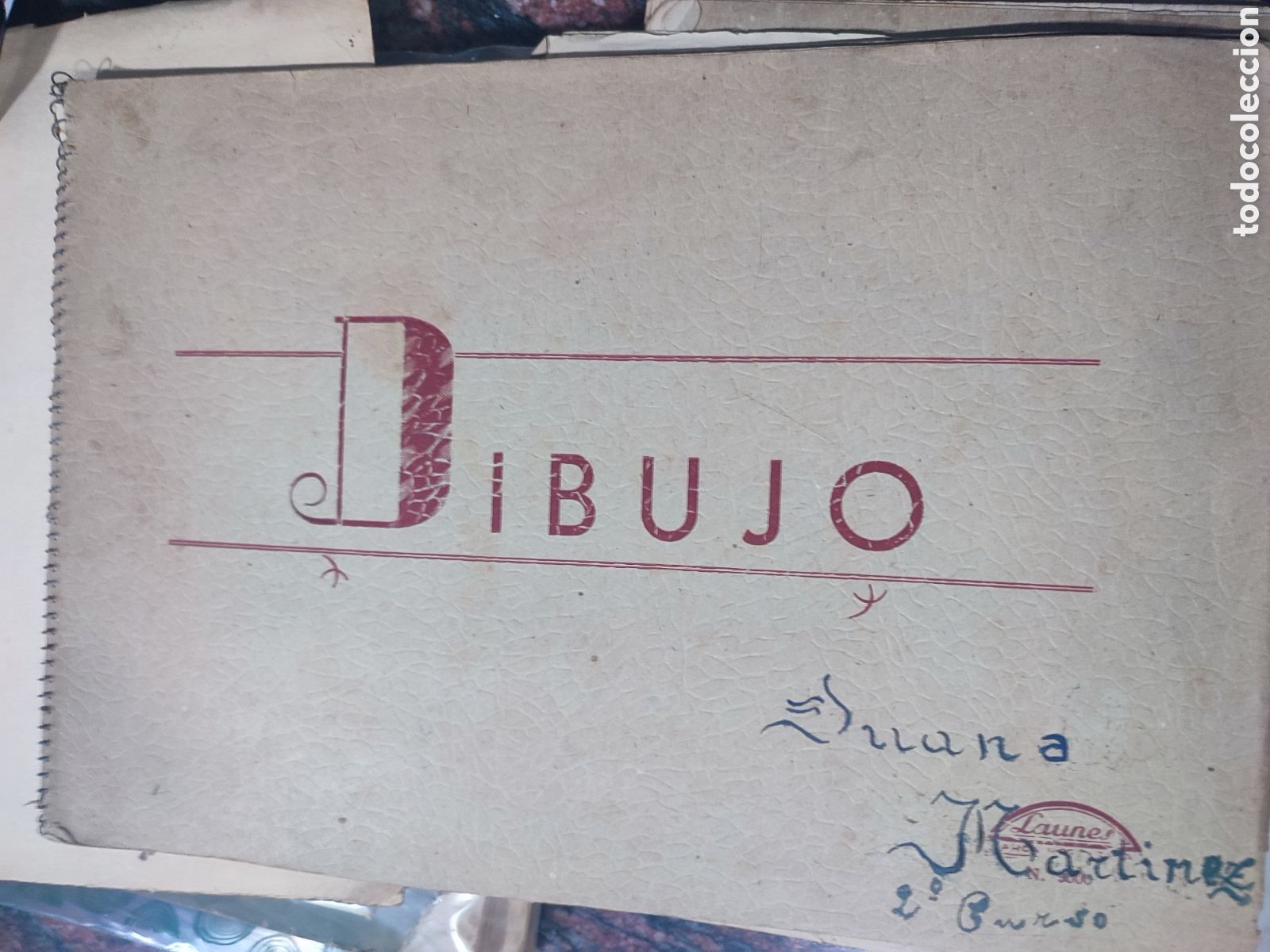 Altri oggetti di carta: Antiguo cuaderno dibujo. A&ntilde;os 50