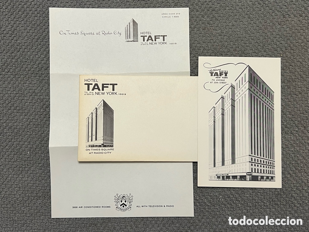 Paper Collecting Others: NEW YORK. THE FAMOUS HOTEL TAFT.., ON TIMES SQUARE AT RADIO CITY, Sobre, Carta y Postal