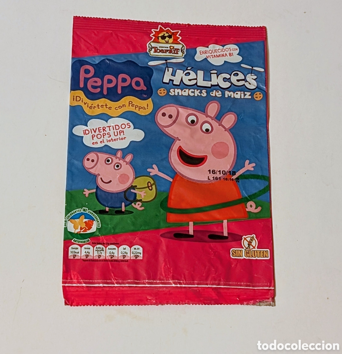 Otros art&iacute;culos de coleccionismo en papel: Envoltorio Peppa Pig. Tosfrit - Foto 1