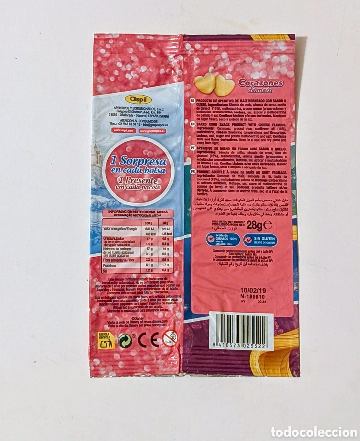 Otros art&iacute;culos de coleccionismo en papel: Envoltorio Princess. Disney. Aspil - Foto 2