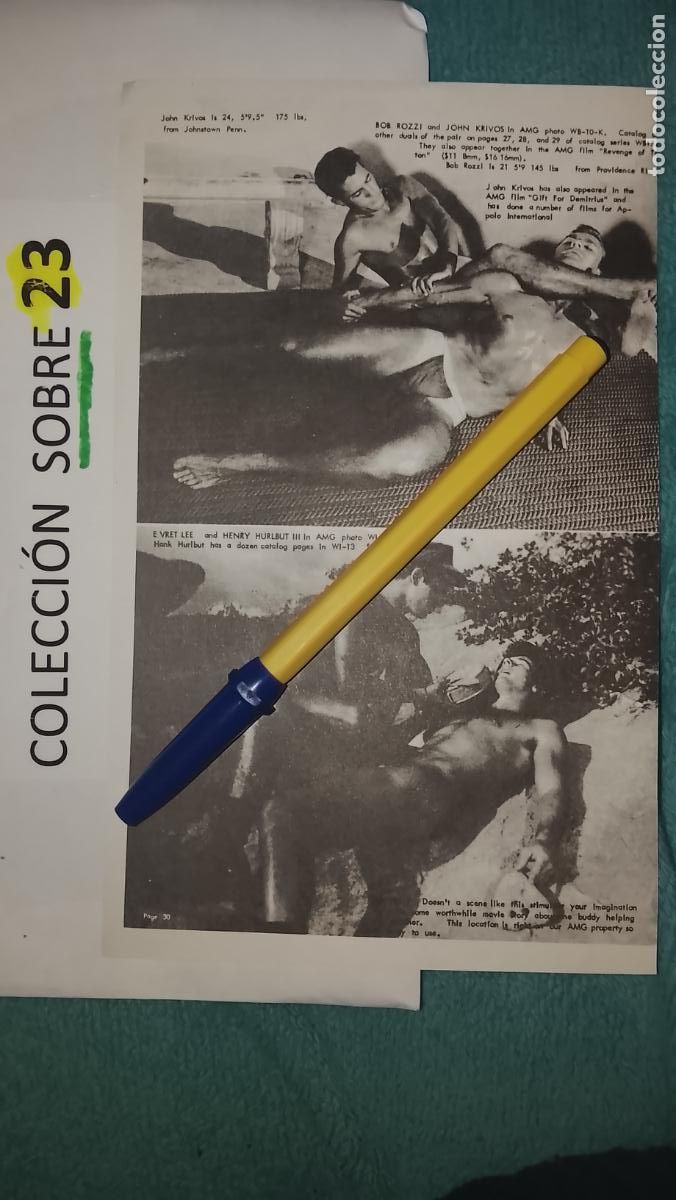 Otros Art&iacute;culos de Coleccionismo en Papel: hoja tematica gay artistica fotografica o comic hombre erotico desnudos culturismo homo sexo EROTICA