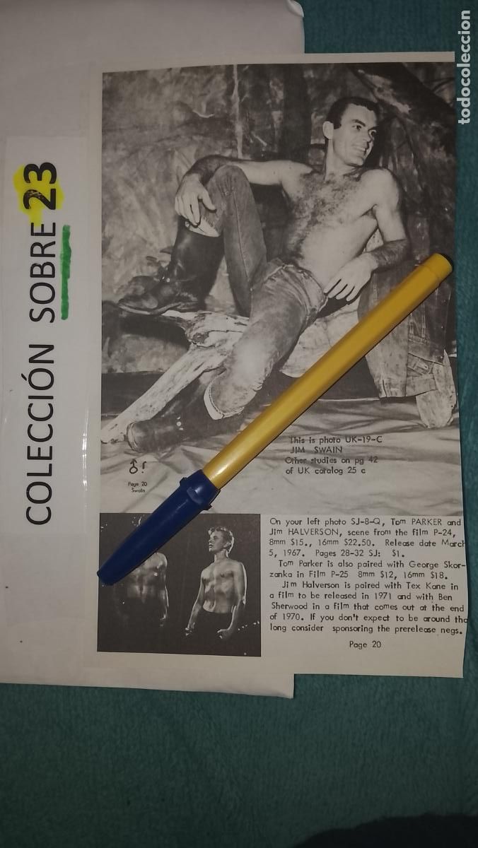 Otros Art&iacute;culos de Coleccionismo en Papel: hoja tematica gay artistica fotografica o comic hombre erotico desnudos culturismo homo sexo EROTICA