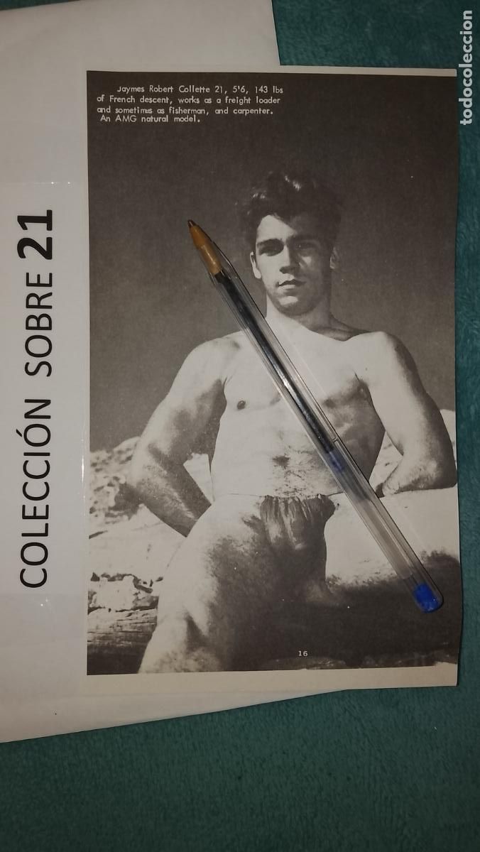 Altri oggetti di carta: hoja tematica gay artistica fotografica o comic hombre erotico desnudos culturismo homo sexo EROTICA