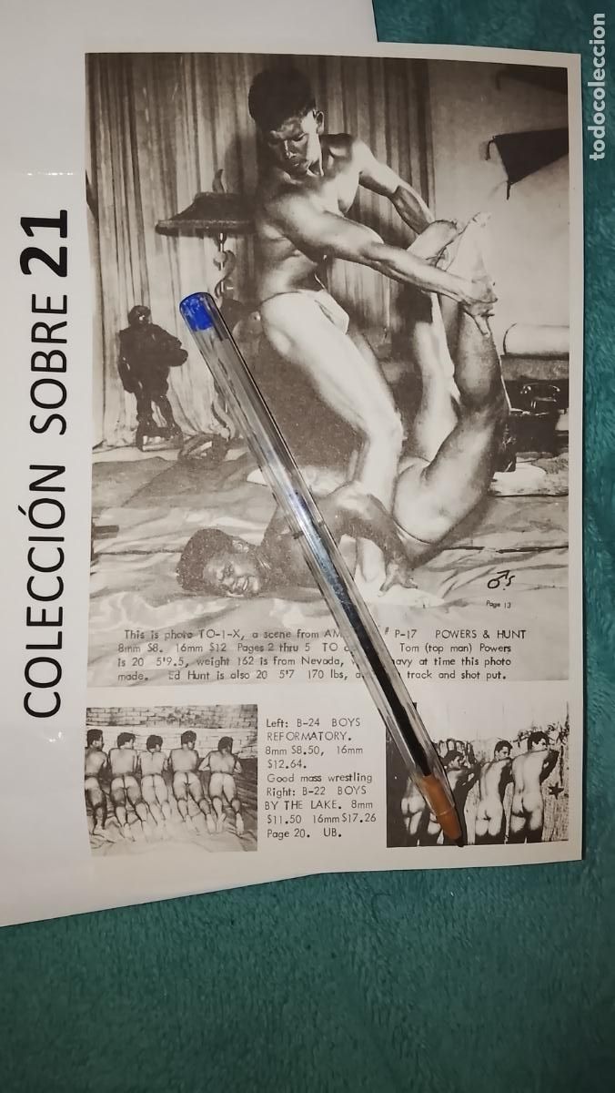 Sammelleidenschaft Andere Papierartikel: hoja tematica gay artistica fotografica o comic hombre erotico desnudos culturismo homo sexo EROTICA
