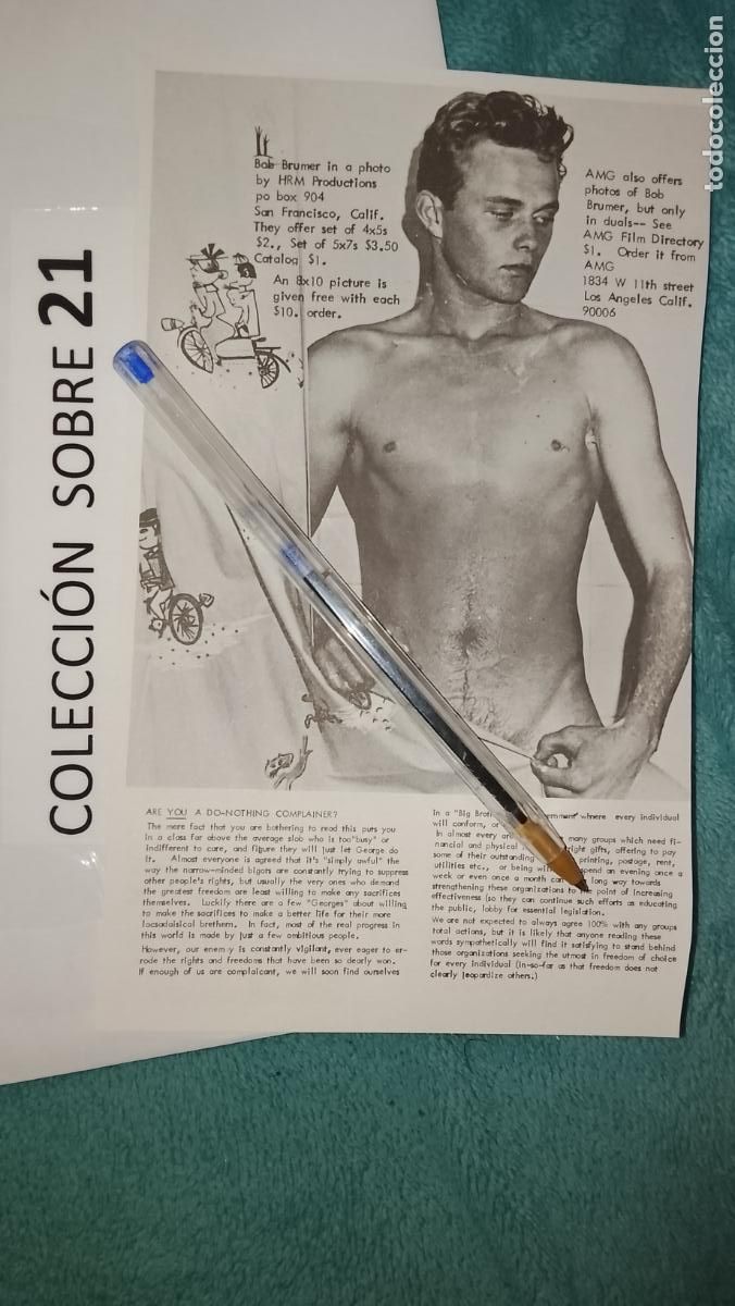 Sammelleidenschaft Andere Papierartikel: hoja tematica gay artistica fotografica o comic hombre erotico desnudos culturismo homo sexo EROTICA
