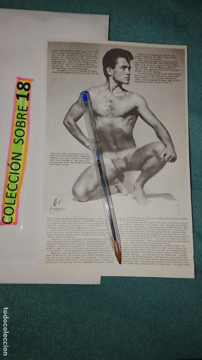 Otros Art&iacute;culos de Coleccionismo en Papel: hoja tematica gay artistica fotografica o comic hombre erotico desnudos culturismo homo sexo EROTICA