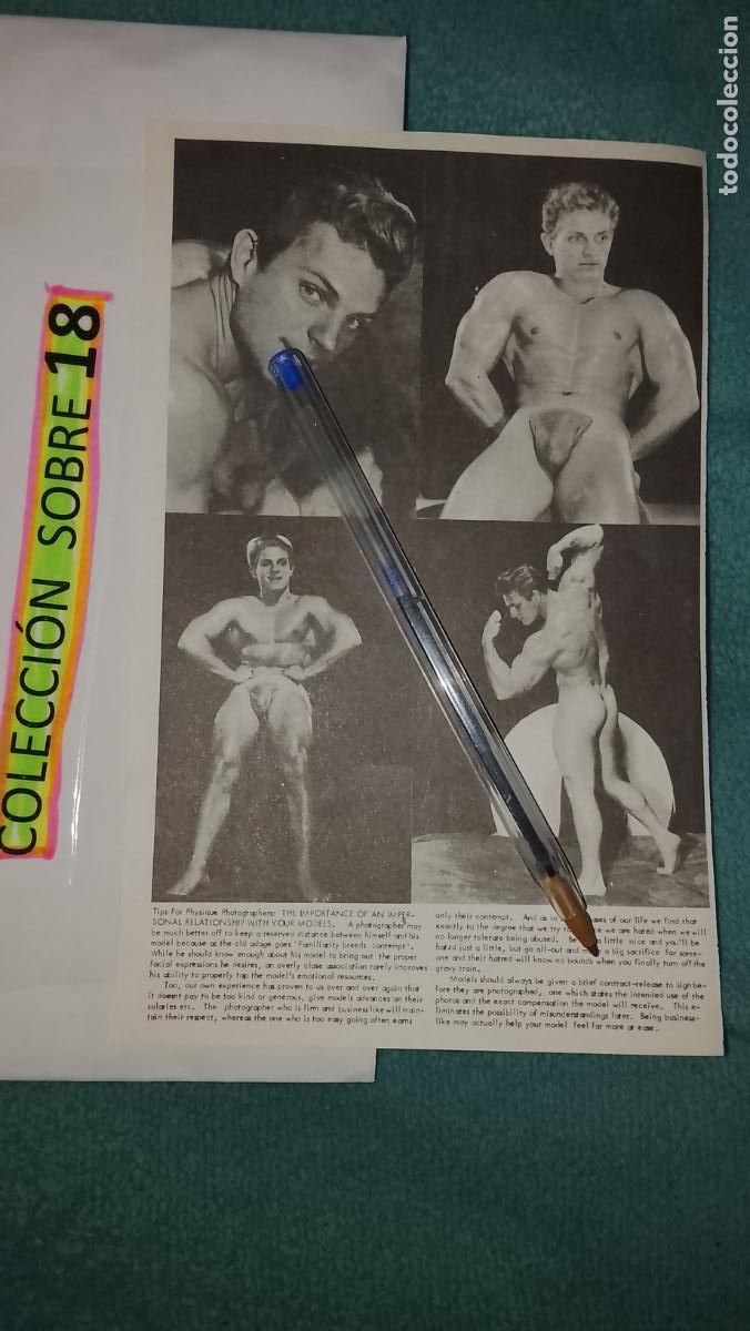 Otros Art&iacute;culos de Coleccionismo en Papel: hoja tematica gay artistica fotografica o comic hombre erotico desnudos culturismo homo sexo EROTICA