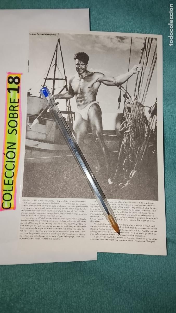 Otros Art&iacute;culos de Coleccionismo en Papel: hoja tematica gay artistica fotografica o comic hombre erotico desnudos culturismo homo sexo EROTICA