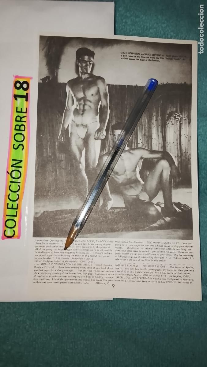 Otros Art&iacute;culos de Coleccionismo en Papel: hoja tematica gay artistica fotografica o comic hombre erotico desnudos culturismo homo sexo EROTICA