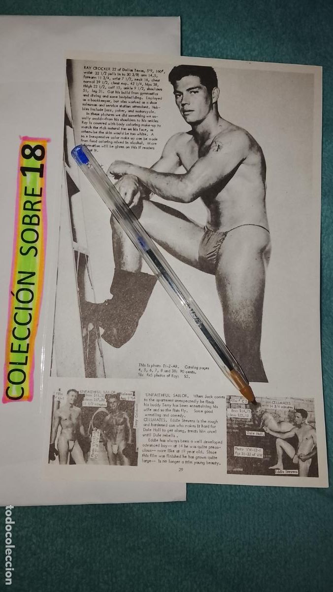 Otros Art&iacute;culos de Coleccionismo en Papel: hoja tematica gay artistica fotografica o comic hombre erotico desnudos culturismo homo sexo EROTICA