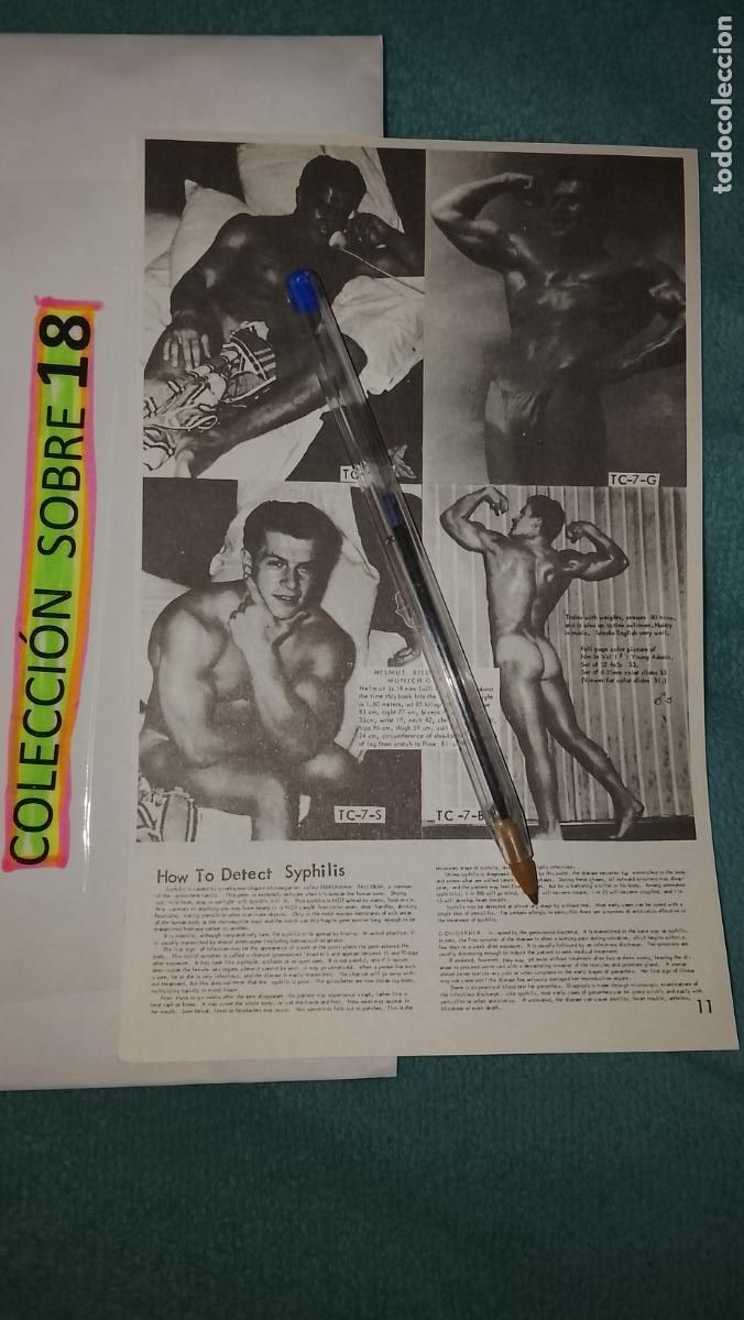 Otros Art&iacute;culos de Coleccionismo en Papel: hoja tematica gay artistica fotografica o comic hombre erotico desnudos culturismo homo sexo EROTICA