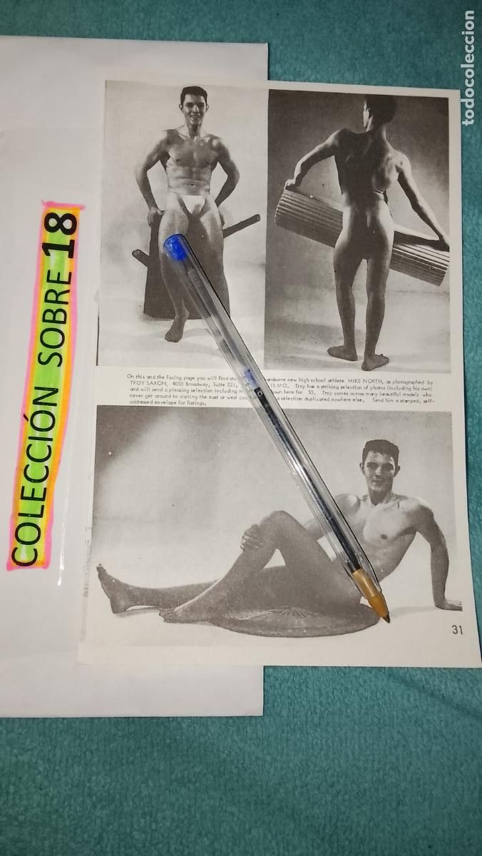 Otros Art&iacute;culos de Coleccionismo en Papel: hoja tematica gay artistica fotografica o comic hombre erotico desnudos culturismo homo sexo EROTICA